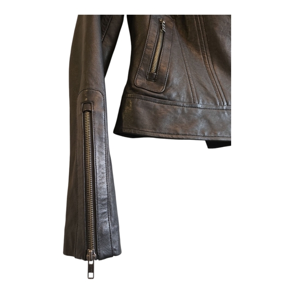 NWOT MACKAGE ARITZIA Kenya Moto Biker Black Leather Jacket - Picture 9 of 11